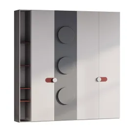 Wardrobe composition with shelves